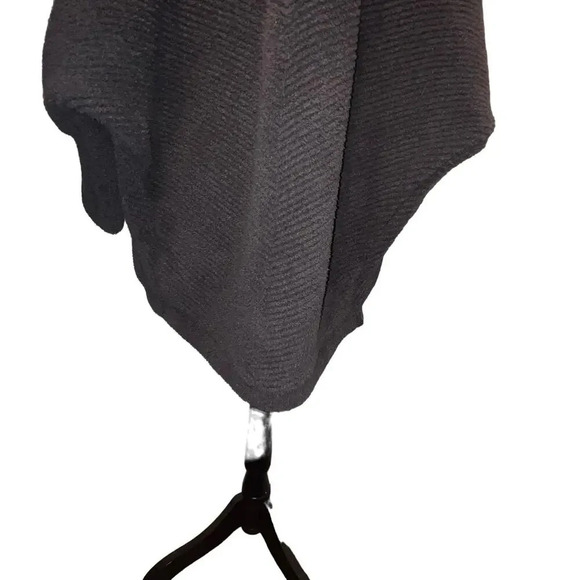 Barefoot Dreams cozy chic S/M gray ribbed pocketed 3/4 puff cardigan sweater - Picture 8 of 11